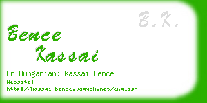 bence kassai business card